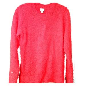 Ladies size small bright salmon colored sweater